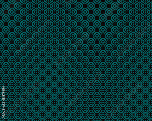 Wallpaper Mural Seamless dark teal geometric pattern in traditional chinese style, isolated on white background Torontodigital.ca