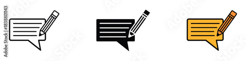 Review icon vector. communication, writing, editing, and feedback processes symbol. vector illustration.
