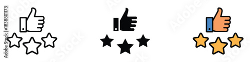 Satisfaction icon vector. customer satisfaction, quality reviews, and approval symbol. vector illustration.