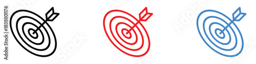 Target icon vector. business goals, achievement, marketing strategy, and focus symbol. vector illustration.