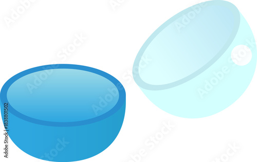 蓋の開いたカプセルトイ