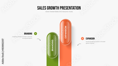 Investor Solution 2 Element Diagram Slideshow Layout. Consulting Planning Two Option Infographic Slide Design. Product Report Presentation Template Vector Illustration.