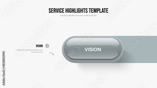 Marketing Innovation One Step Infographic Slideshow Layout. Visual Visualization Slide Template Vector Illustration. Creative Performance 1 Option Diagram Presentation Design.