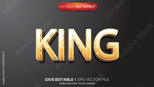 3D text effect king theme