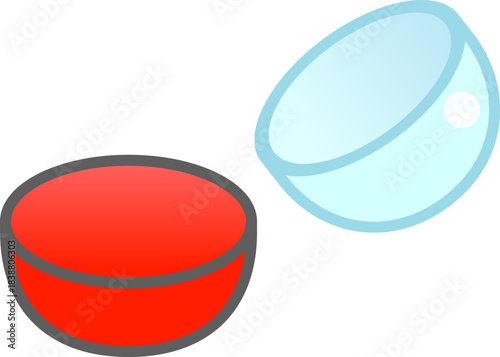 蓋の開いたカプセルトイ