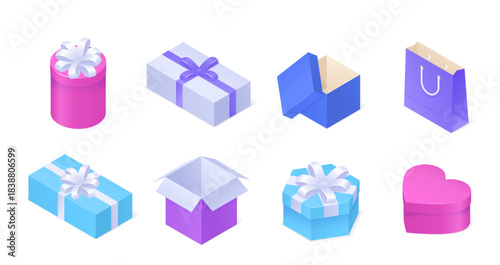 gift boxes birthday christmas valentine day holidays vector