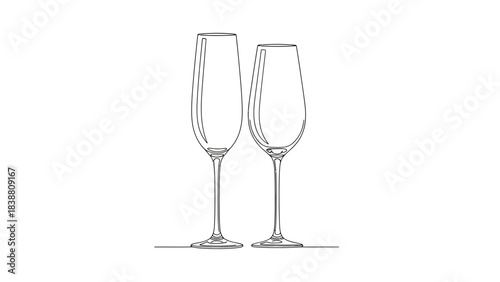 Elegance in Glassware: A pair of exquisite wine glasses, meticulously crafted to enhance the enjoyment of fine wines, stand as symbols of sophistication.