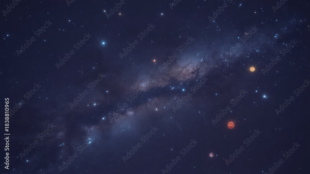 Fototapeta premium Realistic Starry Night Sky