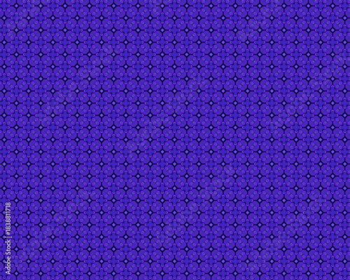 Wallpaper Mural Seamless pattern of small dark blue geometric star shapes on a vibrant royal purple background, perfect for textile or wallpaper design Torontodigital.ca