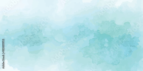 Soft watercolor blue sky background with white cloud texture. Light and airy abstract style, fresh and simple.summer blue sky banner light cloudy texture, Clouds white patterns on bright blue.