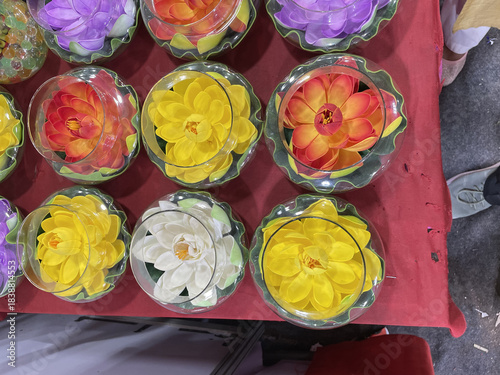 a beautiful plastic floer in the water port photo click by still