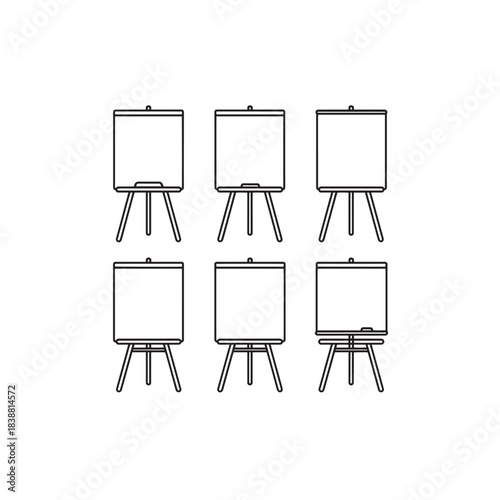 First Flip Chart line art simple modern minimalist illustration
