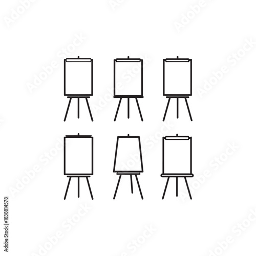 First Flip Chart line art simple modern minimalist illustration