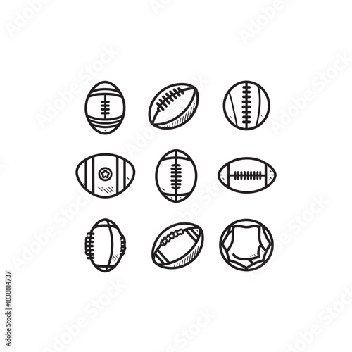 First Football American line art exciting stadium moments