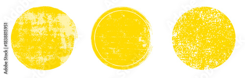 Grunge Circle Stamp Set – Vintage Round Badge & Ink Seal Vector