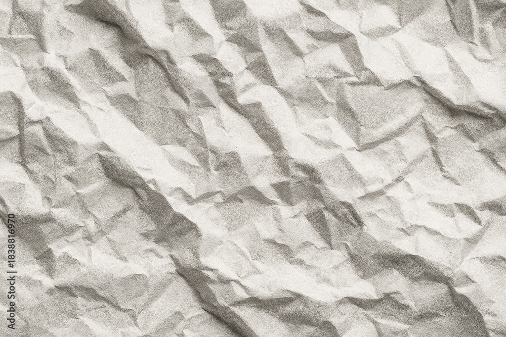 Fototapeta premium Abstract textured paper background with dramatic lighting, crumpled paper backdrop, paper texture