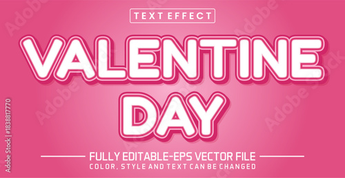 Valentine day font Text effect editable