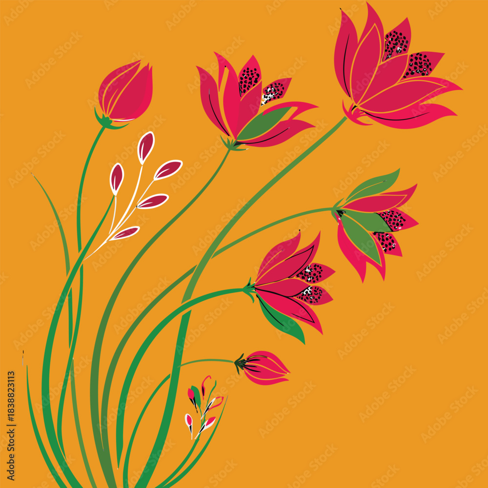 Naklejka premium abstract floral background