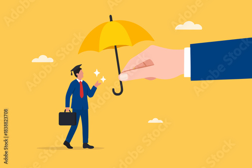 education insurance with Successful students receive educational degrees from the hands of insurance businessmen who support them, guarantee for reduced education costs in the future