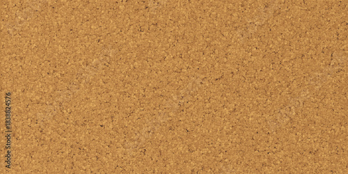 Cork board pattern background. Realistic cork surface texture with small irregular fragments tightly packed in a random arrangement. Vector textured cork bulletin or announcement pinboard backdrop