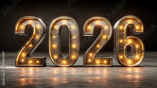 2026 Marquee Lights: Bright New Year Celebration