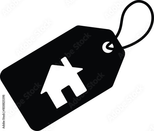 House Price Tag Property Value Real Estate Sale Label
