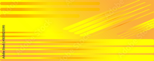Modern futuristic graphic abstract background. Yellow background with stripes. Bright poster texture design, vector