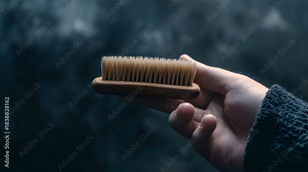 Naklejka premium hand with a brush