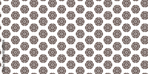 Seamless geometric pattern with repeating floral motifs a decorative background for textile design and digital art in a minimalist style EPS vector
