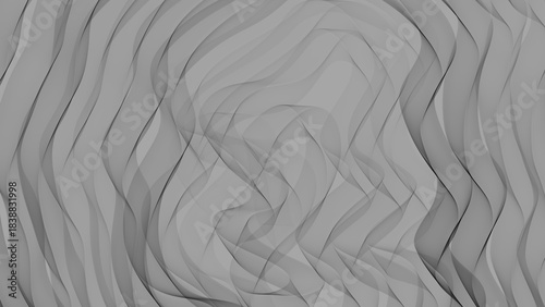 Monochrome Abstract Wavy Line Pattern Background