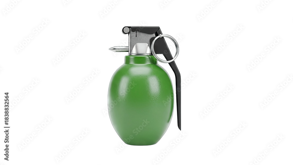 Obraz premium Green Hand Grenade Isolated on White Background