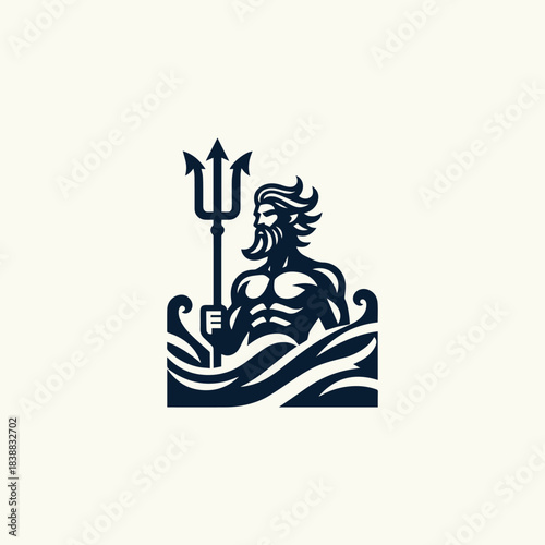 Poseidon God of the Sea Logo