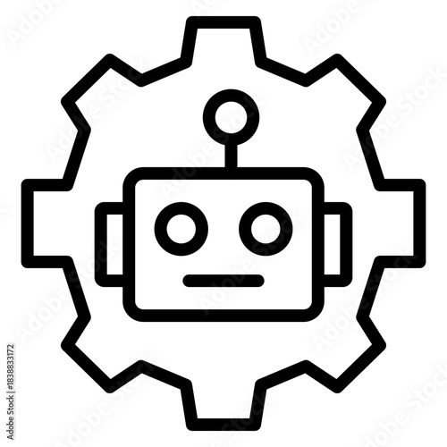 RPA Vector Line Icon Design