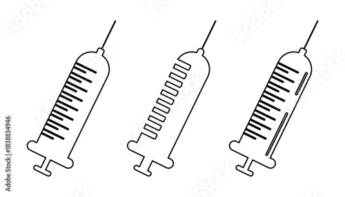 Injection vaccine related vector icons. syringe icon. medical syringe. injection icon for web, Vector illustration