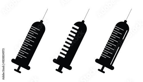 Injection vaccine related vector icons. syringe icon. medical syringe. injection icon for web, Vector illustration