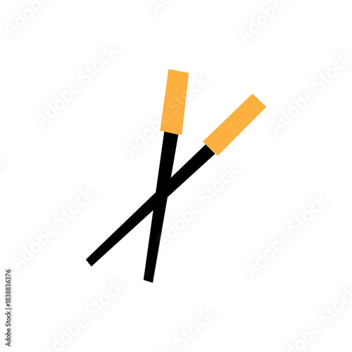 Stylized Crossed Fire Sticks Icon