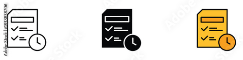 Task Management icon vector. task completion and time management symbol. vector illustration.