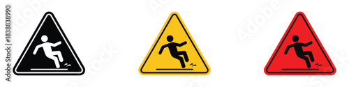 Wet Floor Sign icon vector. potential danger from slippery surface symbol. vector illustration.