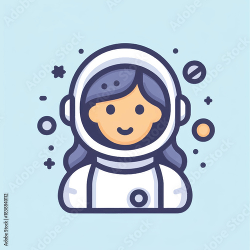 Astronaut woman ready for space exploration mission in the galaxy.