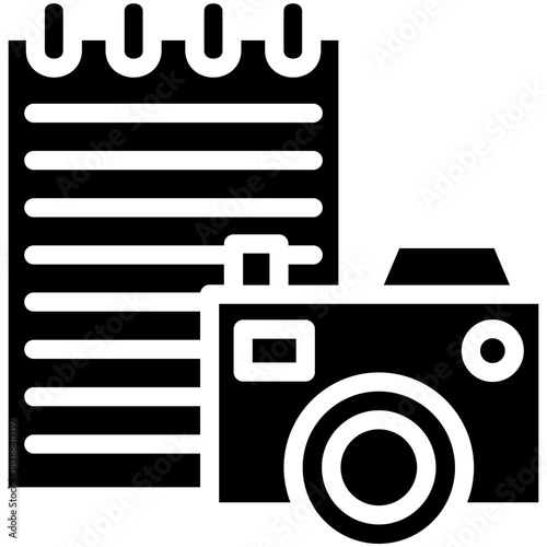 Camera and Notebook Icon