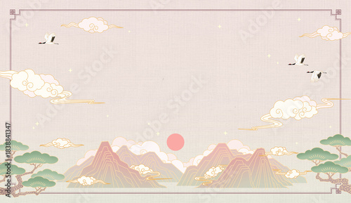 Korean New Year 2026 Celebration with Horse and Traditional Landscape