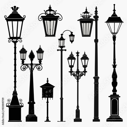 street lamp vector