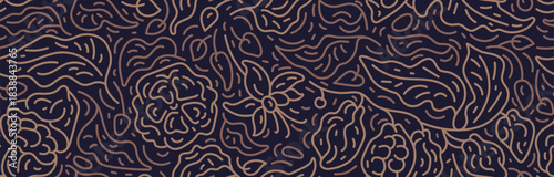 Cocoa abstract line pattern. Art seamless background