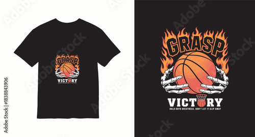 Graffiti basketball vector t-shirt design