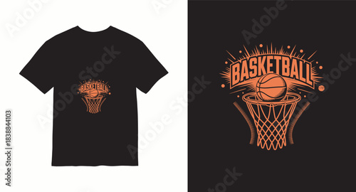 Graffiti basketball vector t-shirt design