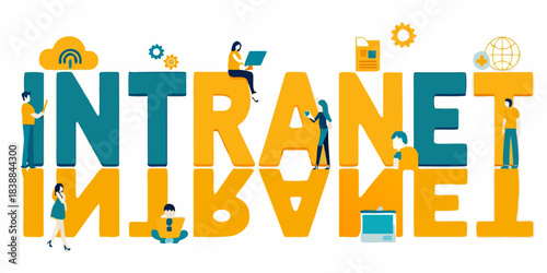 Visualizing the intranet digital connections communication and internal network concepts