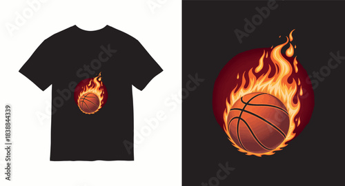 Graffiti basketball vector t-shirt design