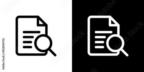 書類と検索のアイコン