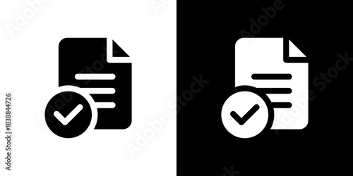 書類とチェックマークのアイコン