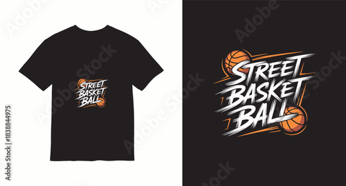 Graffiti basketball vector t-shirt design